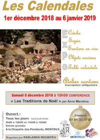 Soif de Culture - Exposition les Calendales. Du 1er décembre 2018 au 6 janvier 2019 à MONTEUX. Vaucluse. 